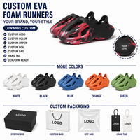 Claquettes et sandales en mousse EVA personnalisées avec logo gravé au laser, grande taille, style graffiti, pour hommes