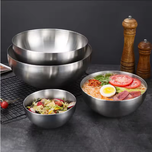 Récipient de nourriture de cuisine en argent doré Bassin de cuisson Bol de mélange de cuisson Snacks Bol de nouilles Ramen Bol à salade en acier inoxydable - Product Image 5