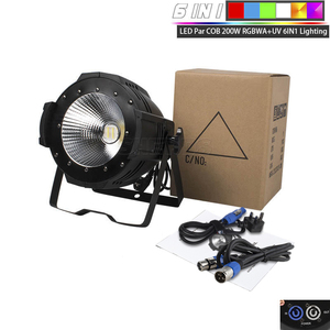 ไฟ LED COB ระดับมืออาชีพ 200W 6in1 RGBWA UV แสงขาวเย็น แสงขาวอุ่น DMX512 สำหรับเวทีแสดงดนตรีในโบสถ์ - Product Image 6