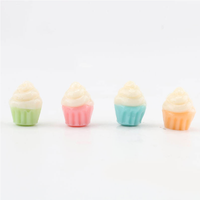 Groothandel Halal snoep op maat gemaakte 3D cupcake vorm fruitige smaak zacht gummy snoep voor detailhandel
