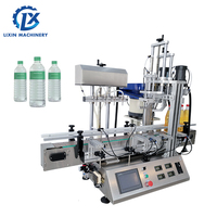 Machine de remplissage et de bouchage automatique de bouteilles d'huile essentielle, de jus de fruits et d'eau avec pompe magnétique de bureau LX et alimentateur de bouchons