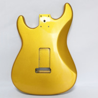 Corps de guitare électrique en bois de Paulownia de qualité supérieure ST SSH, couleur dorée, corps non fini, adapté aux kits d'assemblage de guitare personnalisés DIY