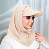 Nouveau Ensemble Chapeau et Foulard Traditionnel en Polyester Respirant et Chauffant pour Femme Musulmane – Accessoires Hijab