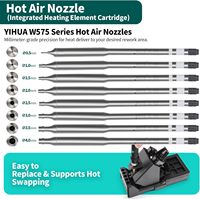 Kit de soudage de précision 2-en-1 YIHUA 992D-II avec stylo à air chaud et fer à souder C210 avec affichage LCD dynamique
