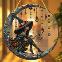 Offre Spéciale clair de lune sorcière pendentif fenêtre décoration décor à la maison jardin naturel brut artisanat attrape-soleil