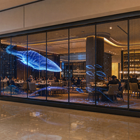Écran Vidéo Transparent MICLED P3.91 en Maille Holographique pour Restaurant de Luxe, Salon, Salle à Manger Fine, Mur Vidéo – Fournisseur d'Usine