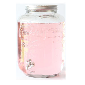 1 galon 4L 1L 2L 3L 5L 8L temizle testiler kolu büyük hacimli ev yapımı şarap cam depolama sıvı şişe vida ile hava geçirmez kap - Product Image 4