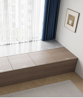 Table de chevet extra-large en acier inoxydable, modulaire, gain de place, style baie vitrée, minimaliste moderne, pour lit tatami demi-espaces