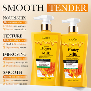 Lotion hydratante pour le <span class=keywords><strong>corps</strong></span> au lait de miel SADOER 400 ml pour réparer les peaux qui se déchiquètent et nourrir tout le <span class=keywords><strong>corps</strong></span> - Product Image 2