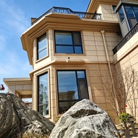 Fenêtre à battant vertical insonorisée en alliage d'aluminium avec double vitrage trempé pour usage extérieur (maison/villa)