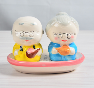 Secoueur de sel et de poivre, en céramique, pour <span class=keywords><strong>couple</strong></span> âgé, mariée et marié - Product Image 6