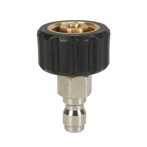 Áp lực cao Máy giặt Brass Adapter 1/4 "QD cắm + M22 nữ súng phun Lance kết nối nhanh chóng 1/4" cắm + M22 F - Product Image 1