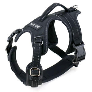 Harnais pour bouledogue français réglable sans étranglement, harnais pour chien personnalisé sans traction avec nom personnalisé - Product Image 4