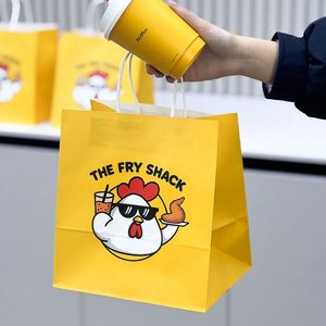Bolsa de Papel Kraft Ecológica, Biodegradable, Reciclable y Desechable para Comida para Llevar, con Logotipo Personalizado, para Entrega Rápida de Comida de Restaurantes - Product Image 2