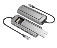 Precio bajo 6 en 1 M.2 SSD HUB USB C Dock Station con función de almacenamiento en disco USB 3,0 tipo C a HDTV Laptop para Macbook Laptop Pc