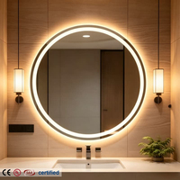 Miroir de salle de bain intelligent à LED, anti-buée, mural, à intensité variable, moderne, personnalisé, avec écran tactile Bluetooth et télévision