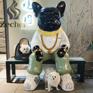 Estatuas de Perros de Dibujos Animados Personalizadas, Esculturas Populares de Cuerpo <span class=keywords><strong>Humano</strong></span> y Cabeza de <span class=keywords><strong>Bestia</strong></span>, Estilo de Tienda con Perros Antropomórficos de Tamaño Real - Product Image 1