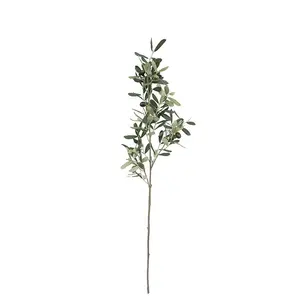 Kunstmatige Olijf Planten Takken Faux Vruchten Planten Tak Bladeren Home Tuin Kantoor Veranda Decoratie 83Cm Enkele Olijf Spray