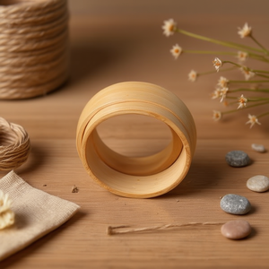 Anello in bambù Ilan 8 cm per artigianato e decorazioni, 6 pezzi - Product Image 3