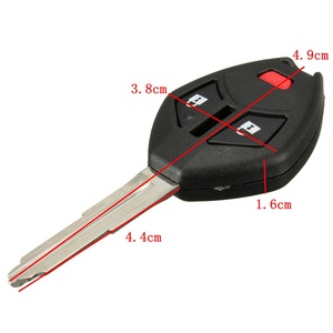 Mitsubishi 3 <b>Button</b> Car Key Fob Remote With Panic Lock Unlock Function For Outlander Lancer Black ABS Shell - Product Image 2