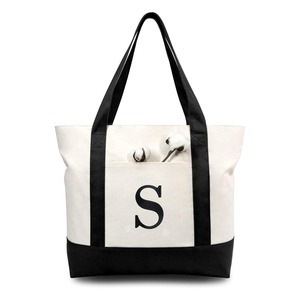 Personnalisé Anniversaire Plage Vacances Maman Professeur Amie Demoiselle D'honneur Cadeau Parfait Broderie Initiale Toile Toot <span class=keywords><strong>Bag</strong></span> Coton - Product Image 1