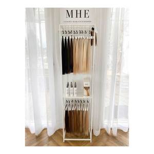 Étagère en métal noir pour salon moderne personnalisé, présentoir mural pour extensions de cheveux, support pour extensions de cheveux, paquet de cheveux - Product Image 4
