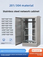Armoire réseau extérieure en acier inoxydable, sur pied, étanche, pour équipement de surveillance et distribution d'amplificateurs de puissance basse tension
