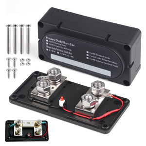Cnspeed Barra Colectora de Alta Resistencia M10 con Terminales de Perno 750A 12-48V con Indicador LED y Portafusibles - Product Image 1