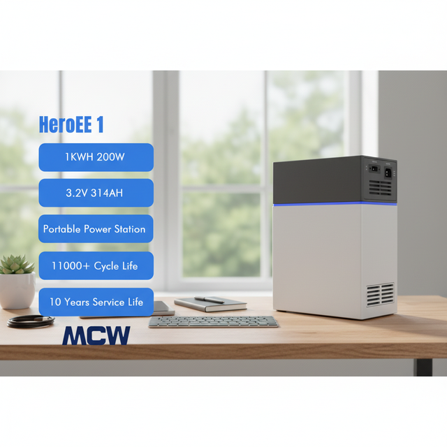 Bi-directional Inverter 200W 1kWh LiFePO4 Battery 11000+ Cycles Portable Design Solar Generator Portable Power Station