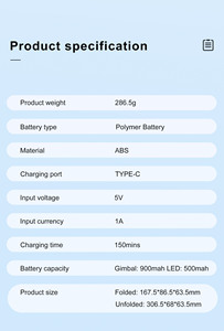 Vlogging <strong>Kit</strong> A10 Gimbal Stabilizer 360 Degree Smart Automatic Rotation AI Face Tracking Detachable Phone Clip Selfie Stick - Product Image 3
