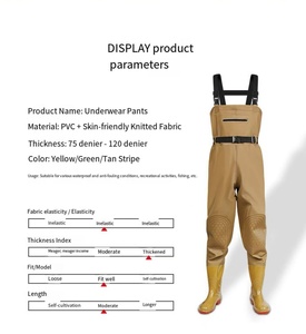 Combinaison de pêche et de travail SNEDA en PVC robuste avec bottes intégrées, imperméable, tout-en-un, pour la pêche en mer et les travaux en extérieur - Product Image 4