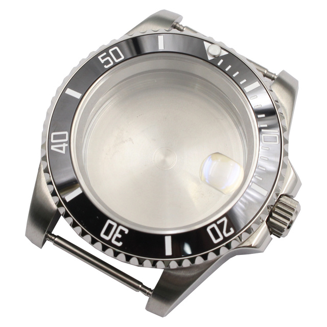 Factory Direct Sale Stainless Steel Precision Steel Watch Case Ceramic Insert Silver Watch Case for 2813/3804/NH35 Movements