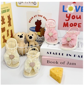 <span class=keywords><strong>Sandales</strong></span> d'été de haute qualité pour bébés filles, couleur unie, semelle souple, pour nouveau-nés et tout-petits, style princesse, <span class=keywords><strong>premiers</strong></span> <span class=keywords><strong>pas</strong></span> - Product Image 1