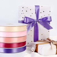 Ruban en satin biodégradable certifié Colorart Eco-friendly, ruban personnalisé avec logo de marque imprimé, cadeau durable pour anniversaire, Noël