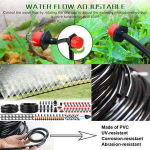 Système d'irrigation goutte à goutte complet pour jardin et agriculture, tubes micro-capillaires automatiques en PVC, kit d'irrigation - Product Image 2