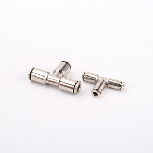 Raccord pneumatique en cuivre nickelé PE 6/8/10/12/14/16, raccord rapide en cuivre massif à diamètre égal pour tube de 8 mm, fabriqué en laiton - Product Image 2