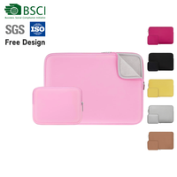 Ensemble de pochettes pour ordinateur portable en néoprène personnalisées, doublure en peluche douce, housse pour ordinateur portable, pochette d'accessoires assortie, portable, pour le bureau et les études
