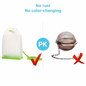 LA Free Silicone <b>Tea</b> Filter Bag Food Grade <b>Tea</b> <b>Infuser</b> Funny Triangle Colorful <b>Tea</b> Coffee Chocolate Bag for Glass Mug - Product Image 6