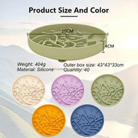 HomyPawz En gros Gamelle d'enrichissement pour chien en silicone, sans BPA, orange, durable, à ventouse, pour friandises liquides, avec montagne