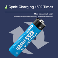 Batería Recargable de Iones de Litio AA de 1.5V y Larga Duración, 2713mAh, Cilíndrica, para Juegos y Hogar, Venta al por Mayor de Fábrica PUJIMAX