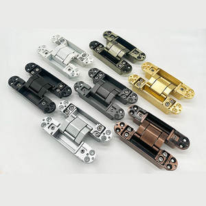 مفصلات مخفية باللغة السوداء متينة قابلة للغلق الناعم مفصلات مخفية بزاوية غامضة 180 درجة من سبائك الزنك مفصلات مخفية قابلة للتعديل ثلاثي الأبعاد - Product Image 3