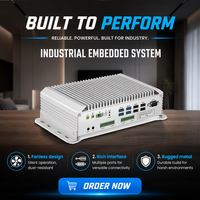 Computadora industrial integrada sin ventilador, ordenador industrial con CPU Intel, minicadena, PC, 2xLAN, 6xRS485, 10xCOM, 8xUSB