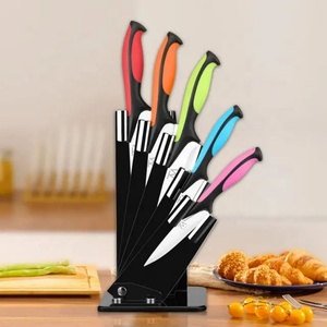 ชุดมีดทำครัวสแตนเลส 6 ชิ้น พร้อมด้ามจับพลาสติกหลากสีแบบใช้แล้วทิ้ง - Product Image 4