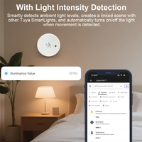 Sensor de Presencia Humana con Radar de Onda Milimétrica de 24GHz Haozee Tuya ZigBee, Detector de Movimiento con Sensor de Temperatura, Humedad y Brillo HA Z2M