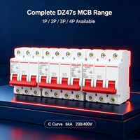 DELIXI Photovoltaik-Leitungsschutzschalter MCB 6kA C-Kurve DIN-Schiene für Solar-Verteilerkasten Wechselrichter AC-Seite CE CCC
