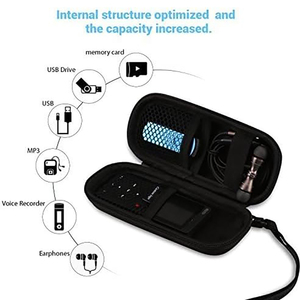 Estuche Rígido de Transporte con Cierre EVA para Grabadoras de Voz Digitales, Soporte de Almacenamiento para Bolígrafo de Impresión 3D, Cable USB y Auriculares - Product Image 4