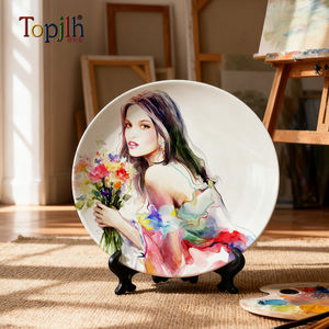 Topjlh сублимационная пустая самодельная декоративная сублимационная 3D керамическая пластина для полной печати с держателем - Product Image 4