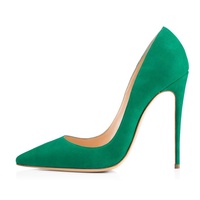 Escarpins à talons aiguilles classiques à bout pointu femmes talons hauts de 12 cm