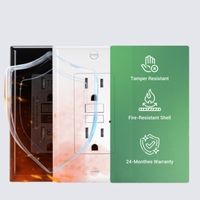 Prise murale double décorative standard américaine 15A 110V-125V, homologuée UL