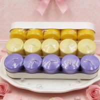 Bougies chauffe-plat parfumées écologiques pour Diwali, naturelles, jaunes, sans fumée, à combustion propre, pour la décoration de la maison, l'église et le spa